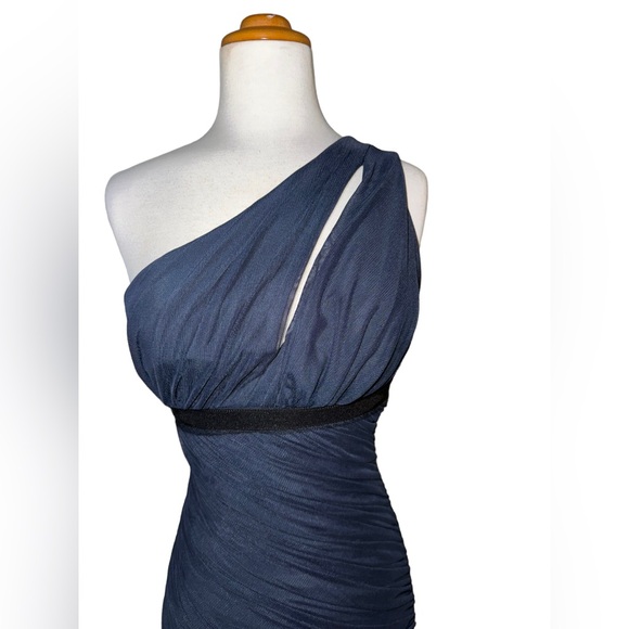 BCBG maxazria size XS ruched dress one shoulder - Picture 3 of 11